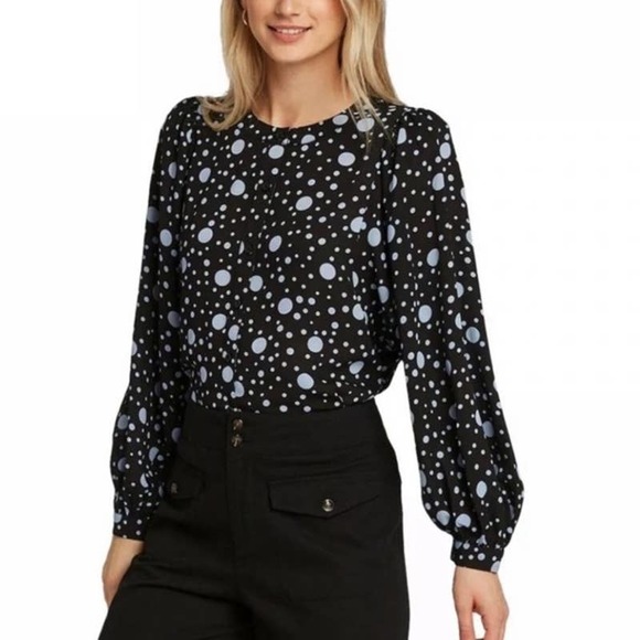 Who What Wear Top Blouse Heirloom Dots Size: S - Picture 1 of 6